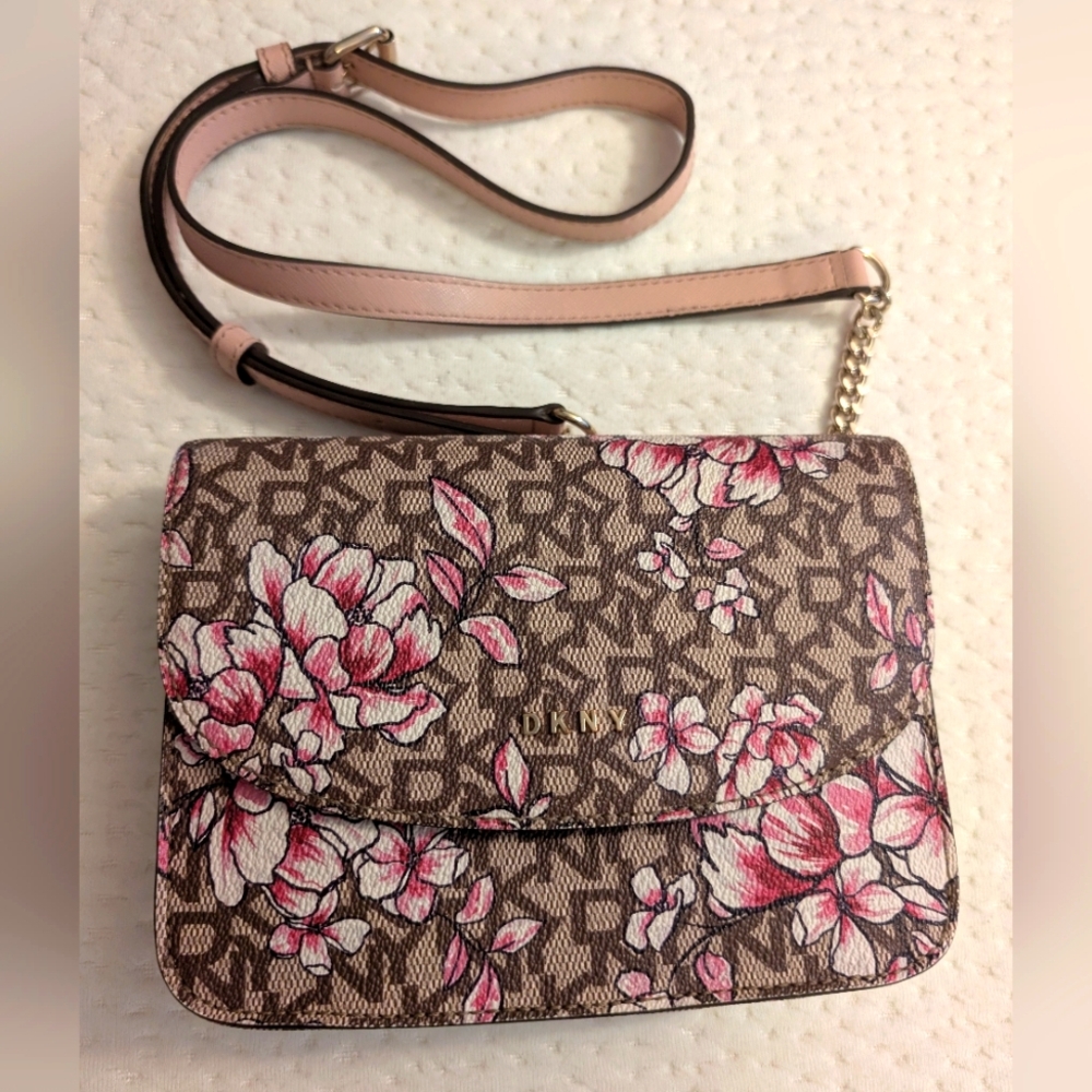 DKNY Small Floral Cross Body Like New